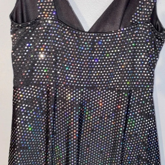 BODY CENTRAL Holographic Sparkle Sequin Party Dress Small Disco 70s Look - Picture 9 of 13